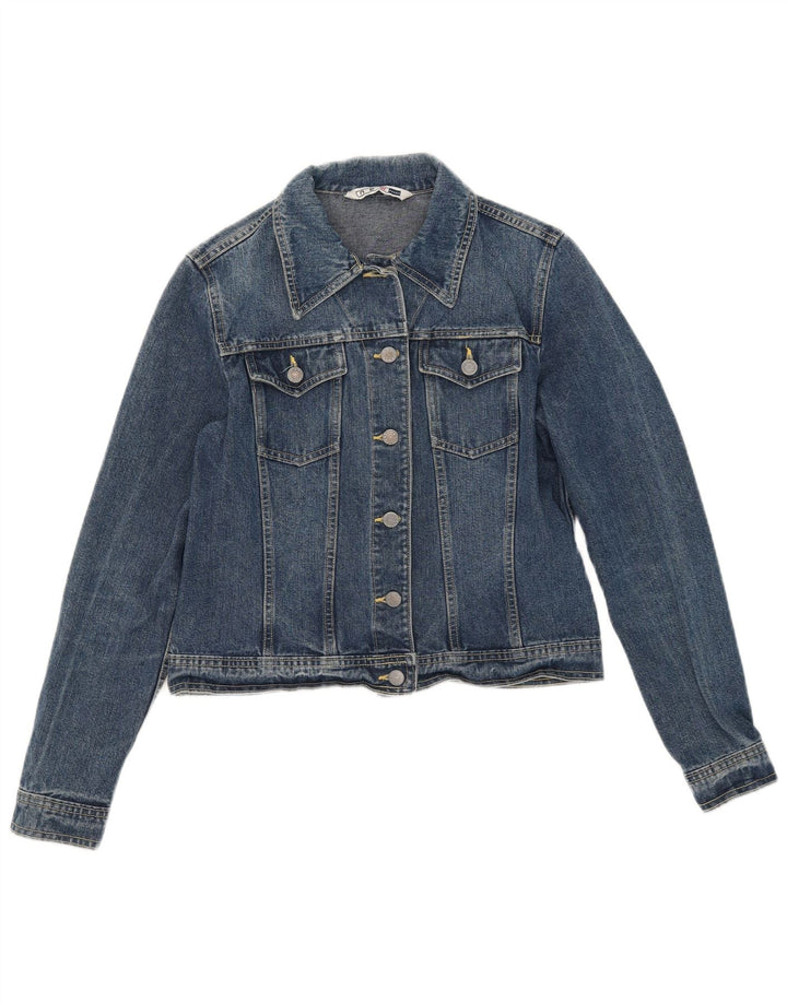 Nuova giacca di jeans corta da donna Penny UK 12 Cotone blu medio