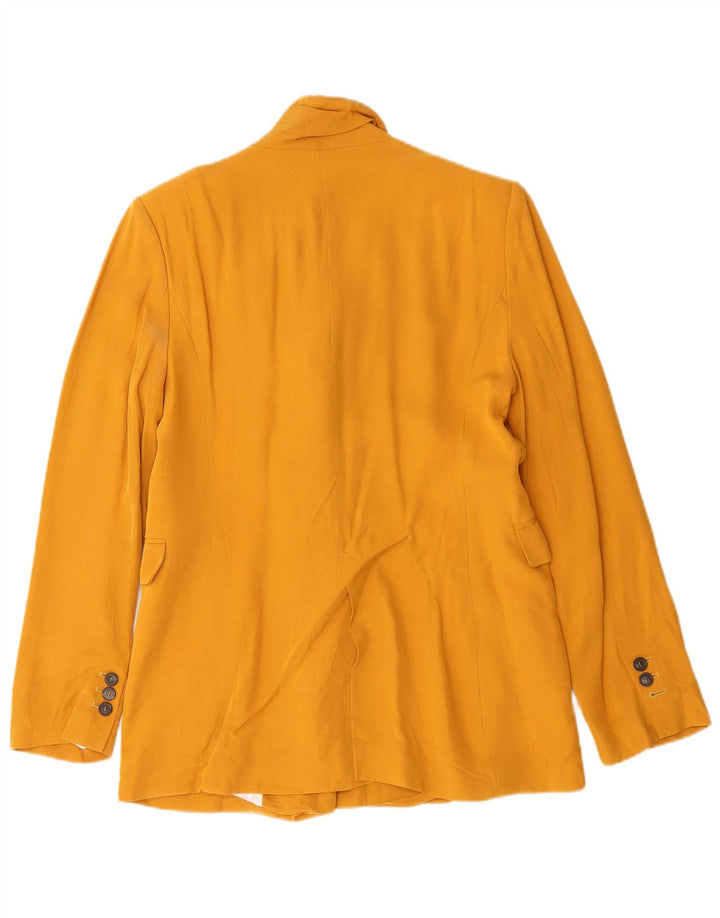 Giacca blazer doppiopetto da donna Zara UK 14 viscosa gialla media