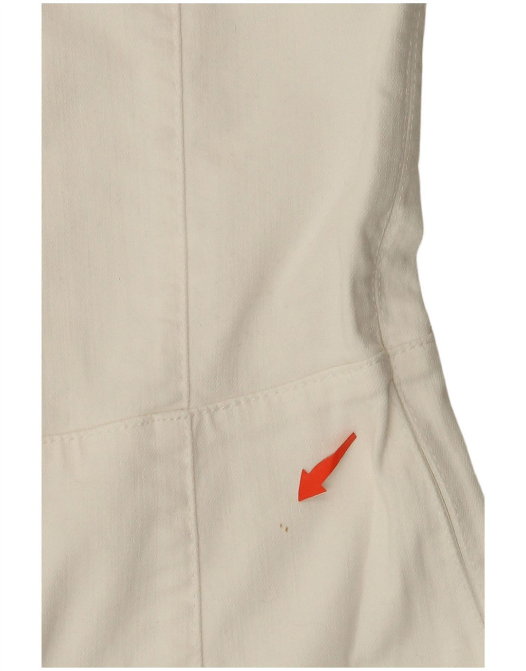 GUESS Tutina corta senza spalline in denim da donna UK 6 XS Bianca