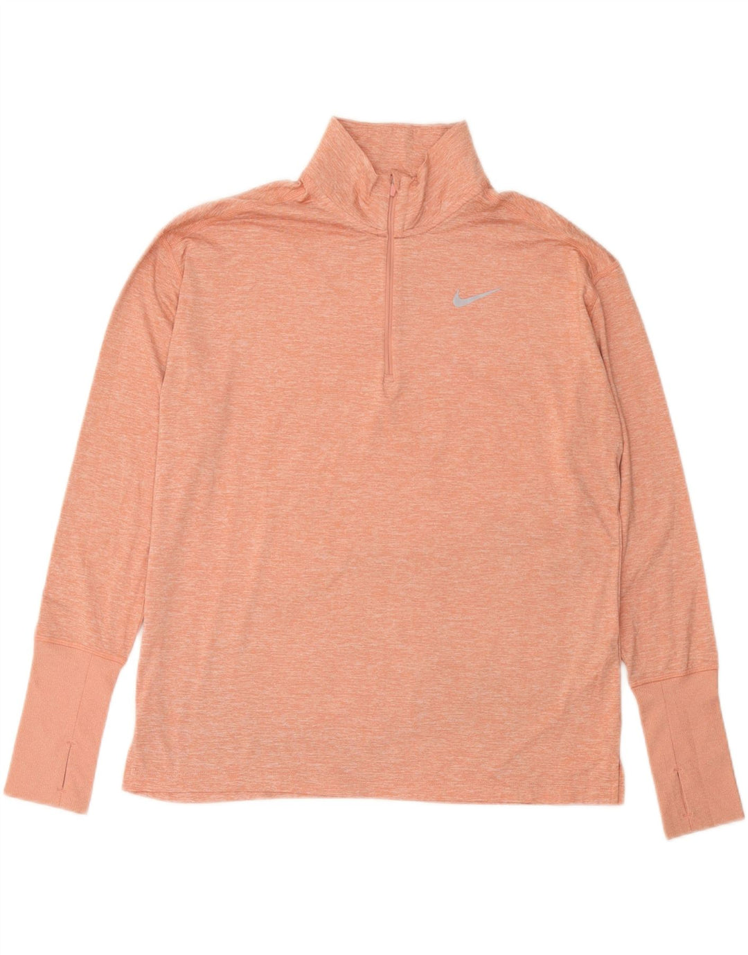 NIKE Top da tuta pullover Dri Fit da donna UK 16 Large Rosa screziato