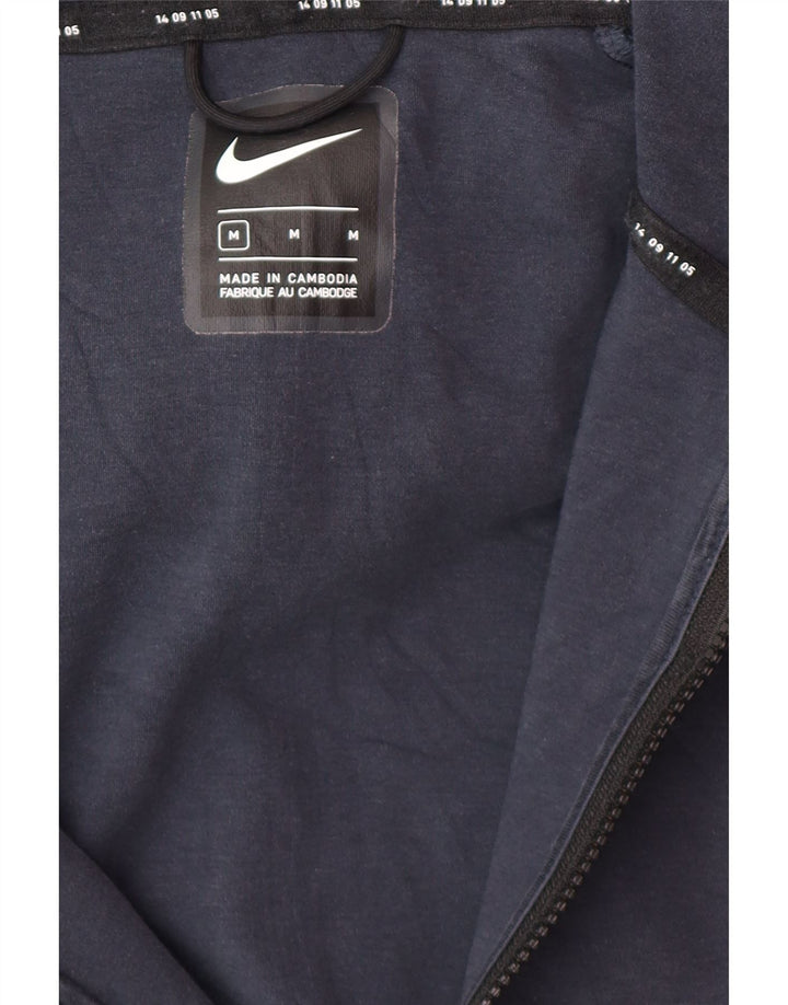 Maglione con cappuccio e zip da uomo NIKE medio blu navy