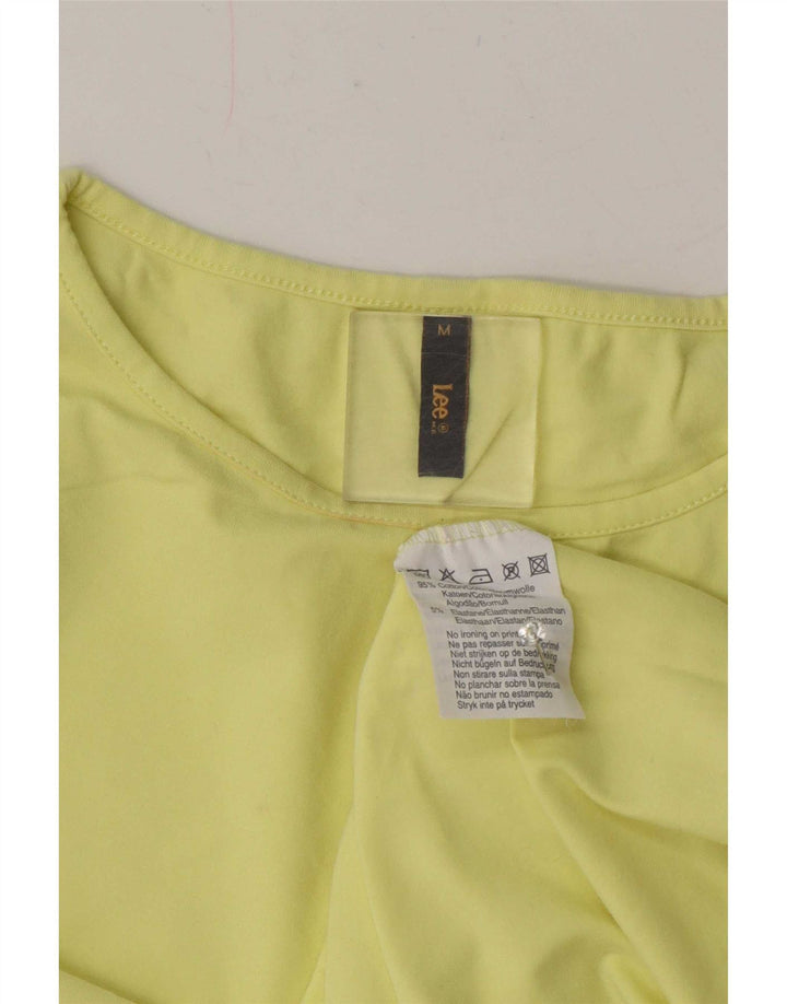 Top corto da donna con spalle scoperte Lee UK 12 Cotone giallo medio