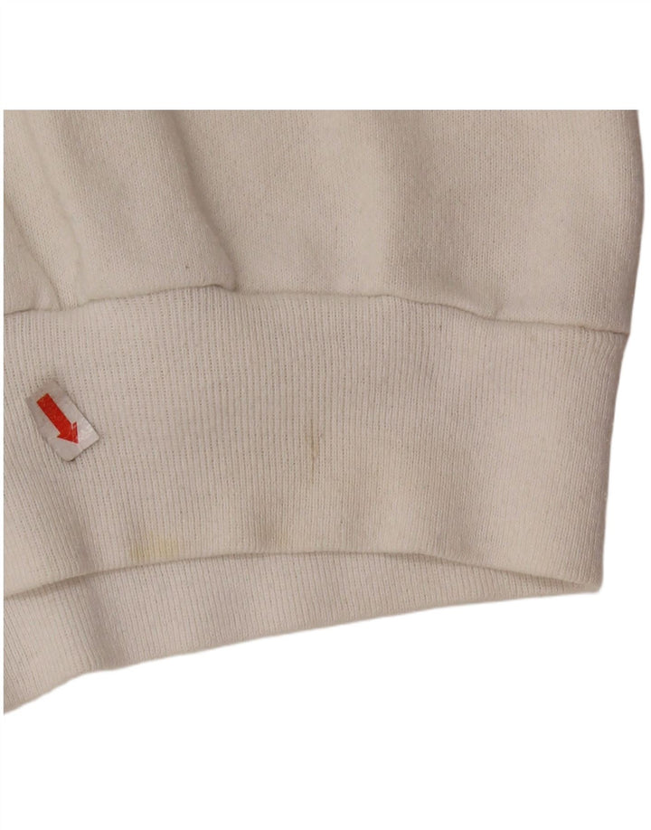 TULTEX Felpa grafica da donna Maglione UK 16 Grande cotone bianco