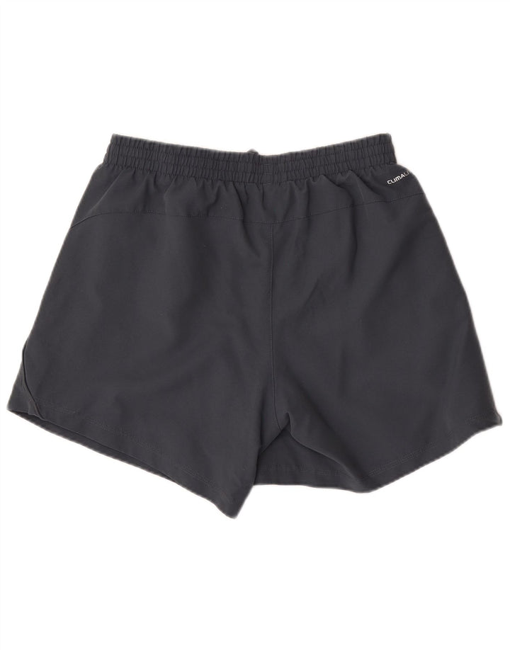 Pantaloncini sportivi Adidas Climalite da uomo in poliestere grigio medio