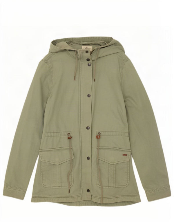 Giacca pratica con cappuccio da donna Levi's UK 10 piccola in cotone verde