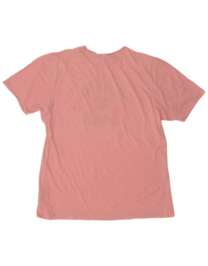 T-shirt grafica da uomo North Sails grande in cotone rosa