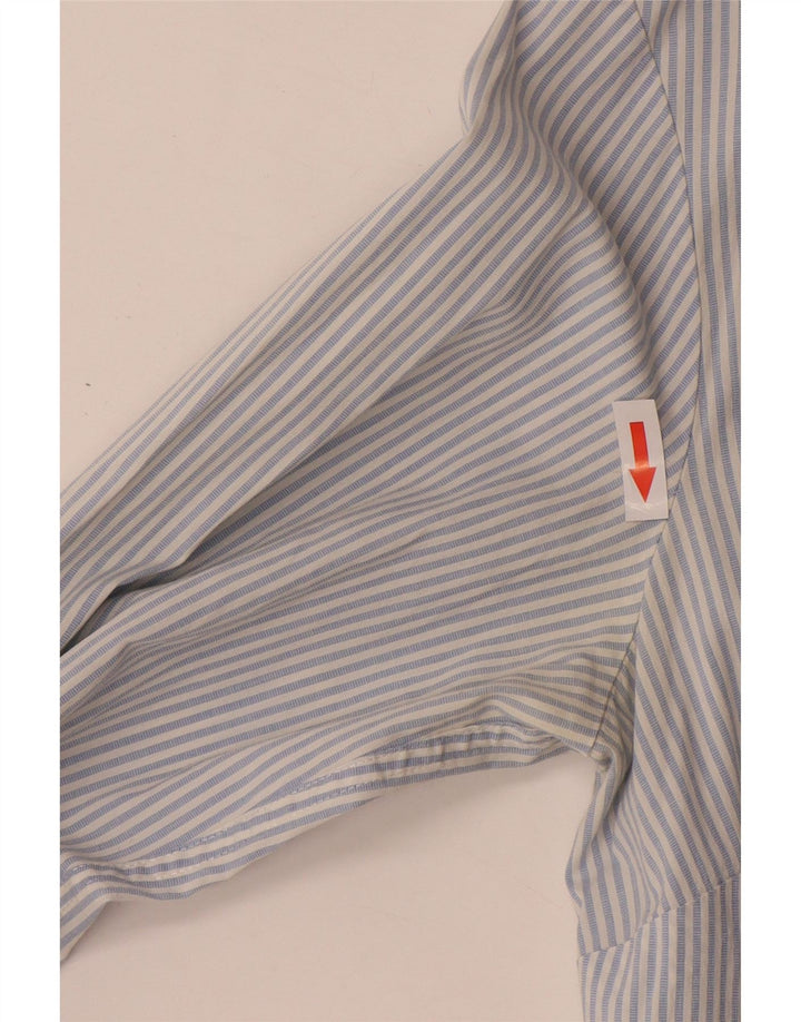 Camicia da donna Tommy Hilfiger US 8 cotone gessato blu medio