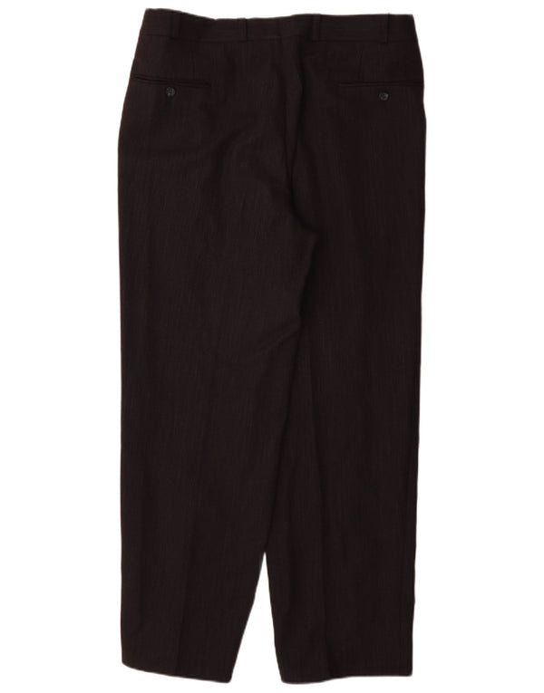 Pantaloni da abito da uomo Daniel Hechter IT 52 XL W36 L31 Blu navy gessato