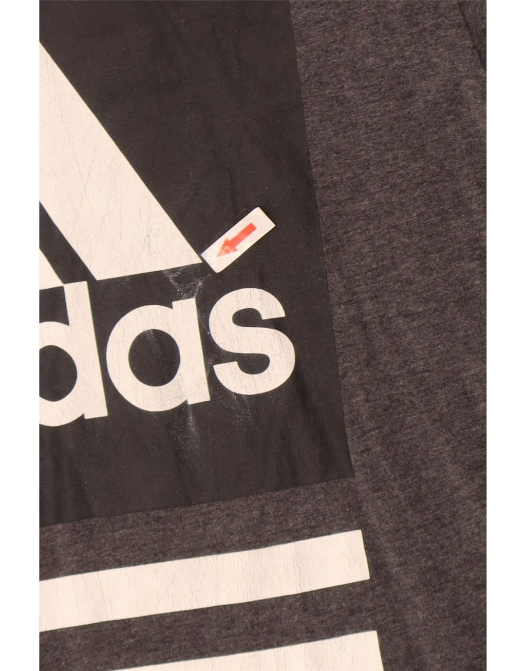 T-shirt grafica da uomo Adidas Top in cotone chiazzato grigio medio
