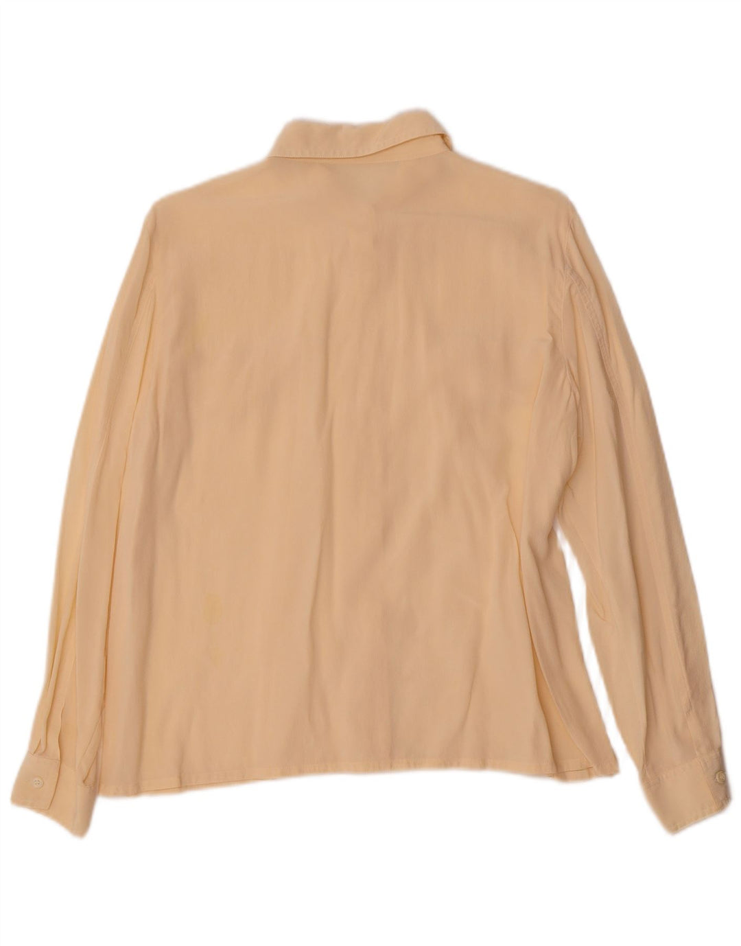 Camicetta camicia vintage da donna UK 16 grande beige