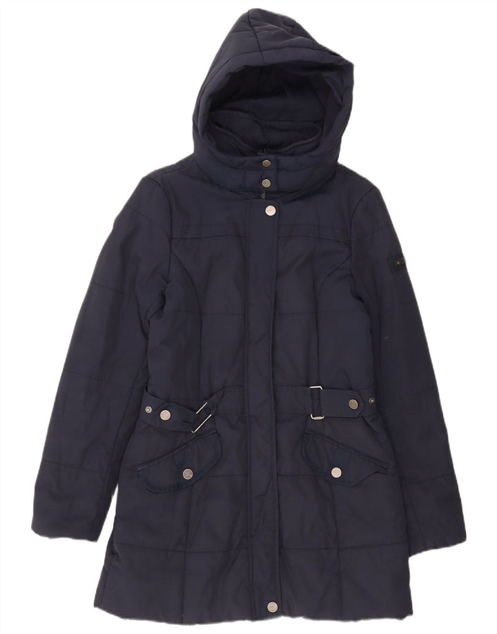 Cappotto imbottito con cappuccio da donna Esprit UK 10 Small Blu Navy in poliammide