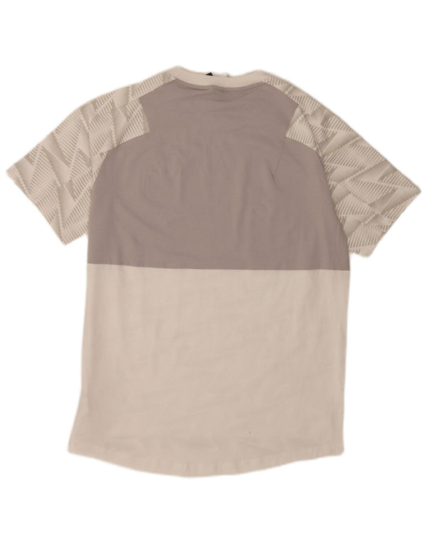 T-shirt da uomo Adidas Top in cotone geometrico bianco medio