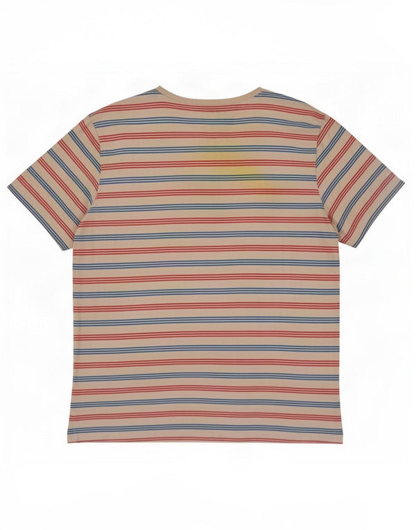 Crew Clothing T-shirt da uomo Top grande in cotone a righe multicolori