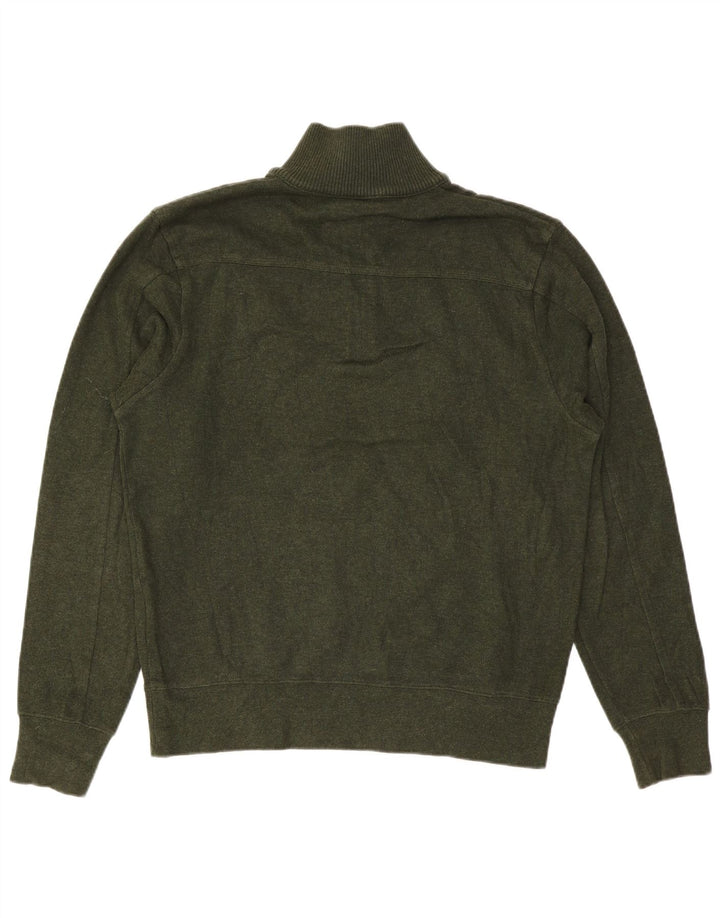 Gant Maglione da uomo con zip e collo grande in cotone kaki