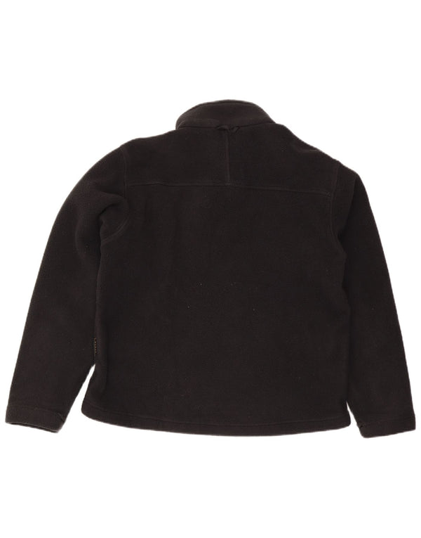 Giacca in pile foderata da donna Jack Wolfskin UK 14 grande poliestere nero