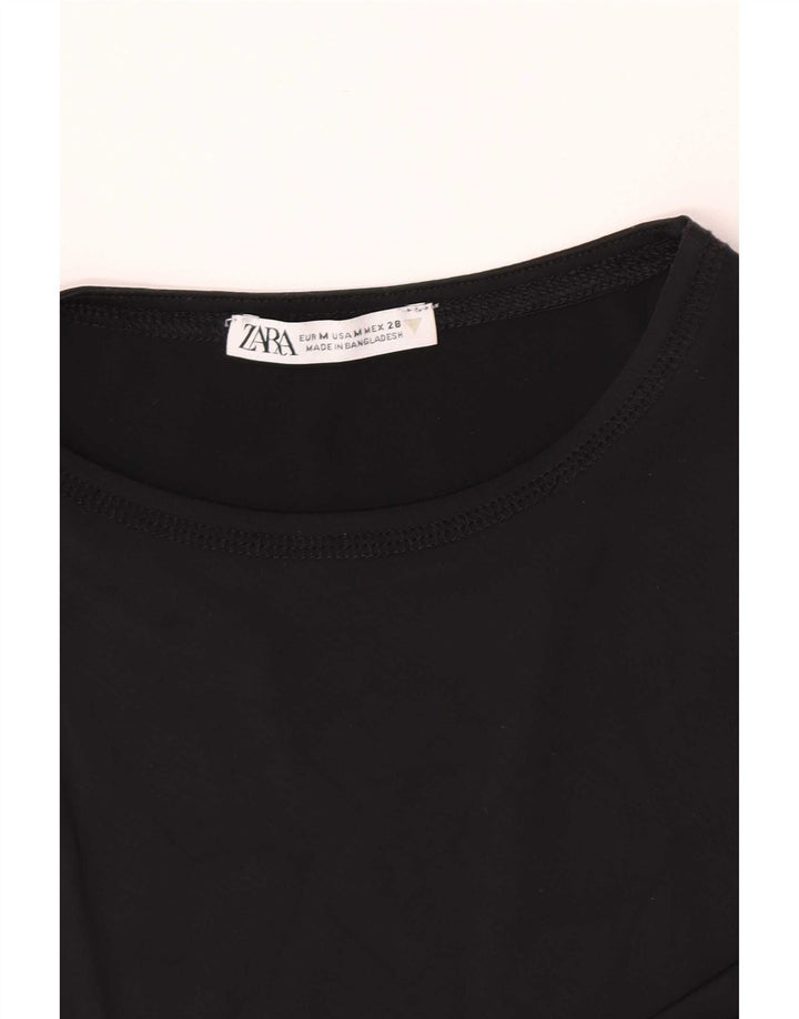 T-shirt Zara da donna Top UK 12 media nera