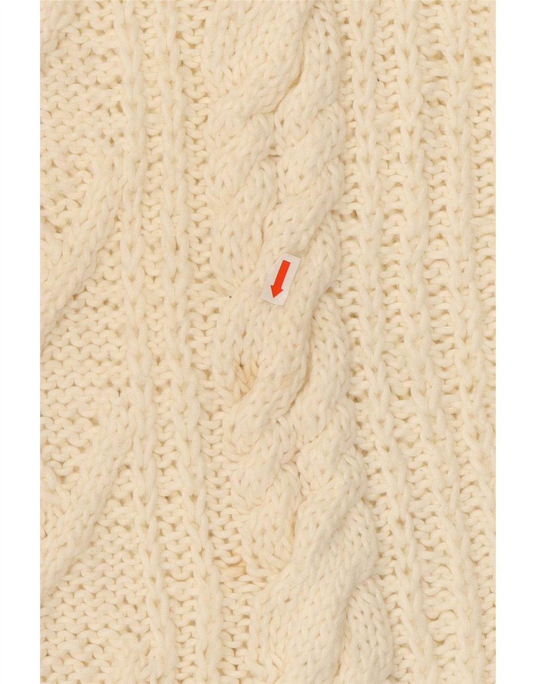 Maglione maglione collo alto da donna VINTAGE UK 16 grande bianco sporco