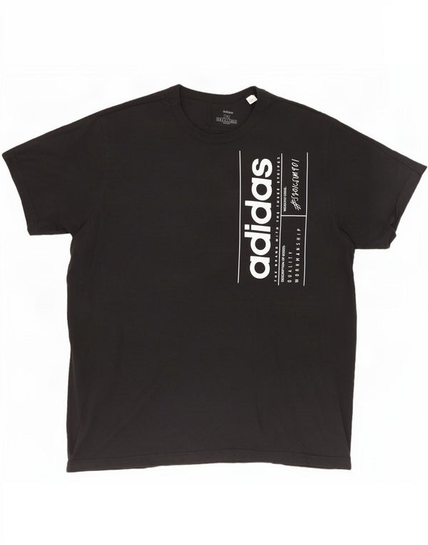 T-shirt grafica da uomo Adidas Top 2XL cotone nero