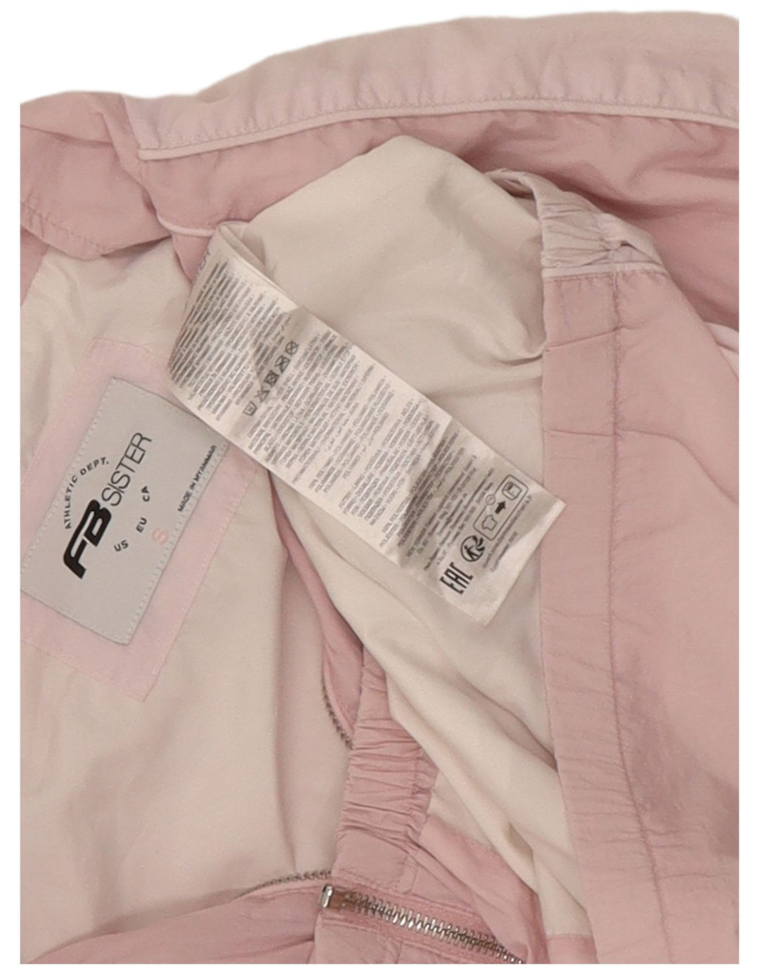 Giacca antipioggia oversize grafica da donna FB Sister UK 10 Small Pink Colourblock
