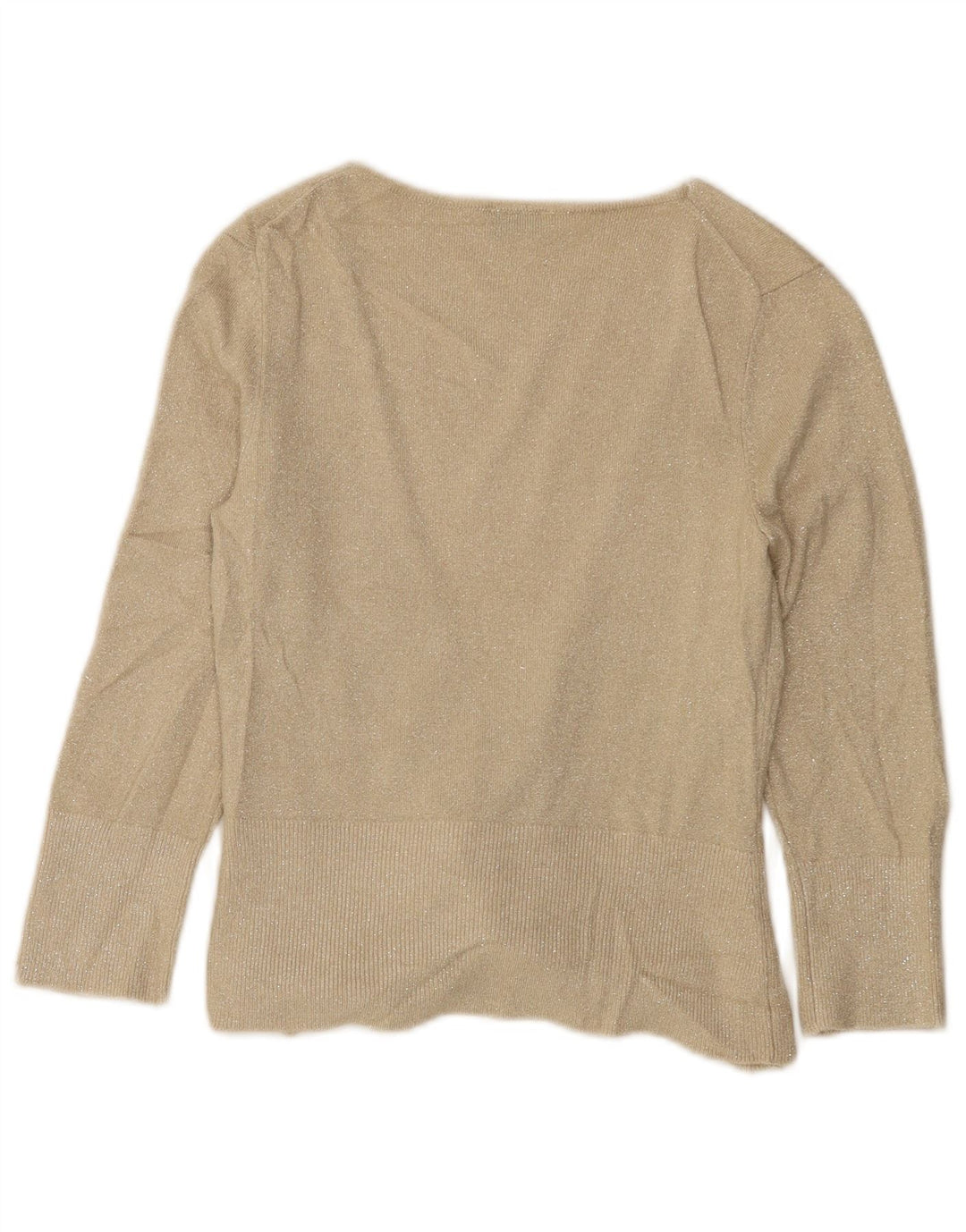 Maglione cardigan aperto da donna Oasis UK 10 piccolo viscosa beige