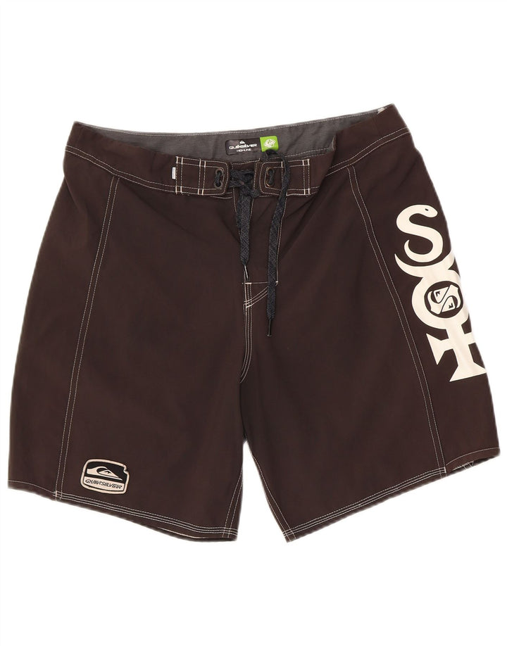 Pantaloncini da bagno grafici da uomo Quiksilver medio poliestere nero