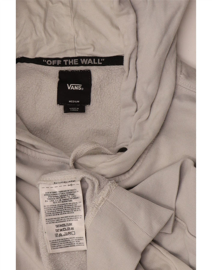 Felpa con cappuccio da uomo Vans in cotone grigio medio