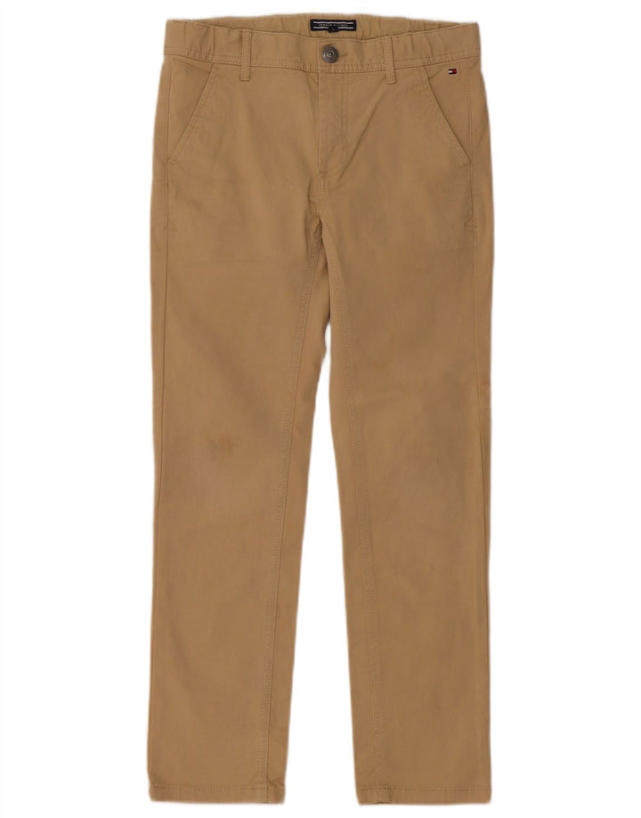 TOMMY HILFIGER Pantaloni chino slim per ragazzi 9-10 anni W26 L25 Cotone beige