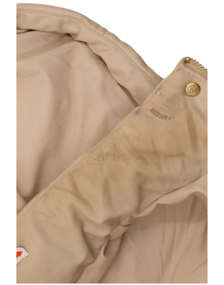 Cappotto imbottito senza maniche con cappuccio ZARA da donna UK 14 Poliestere beige medio
