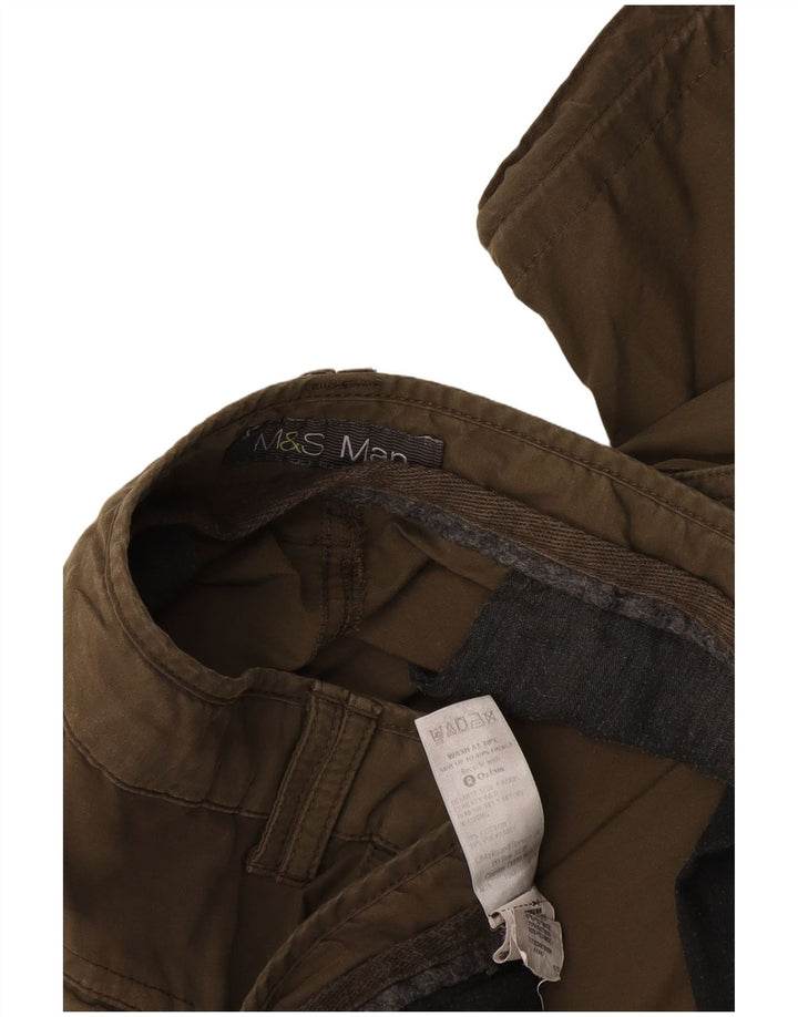 Pantaloncini cargo da uomo Marks & Spencer W38 XL cotone kaki