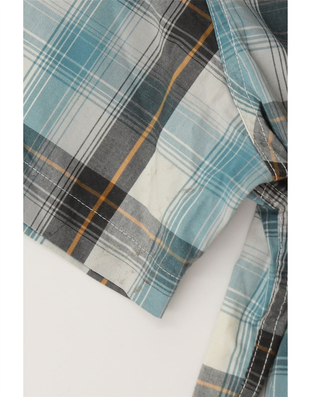 Camicia a maniche corte da uomo The North Face in cotone a quadri blu medio