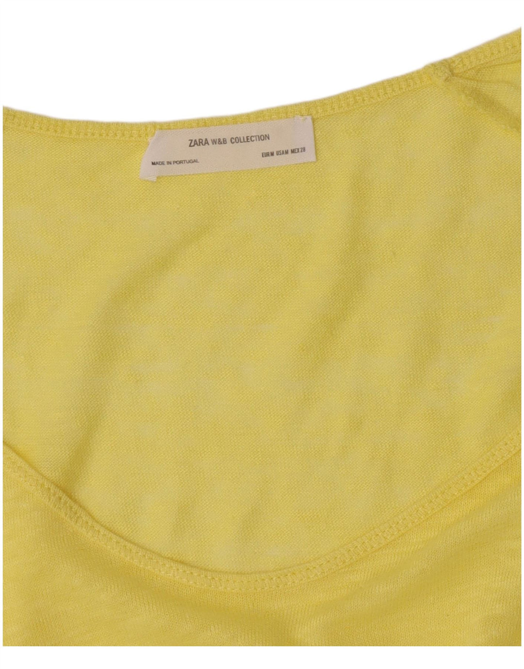 T-shirt Zara da donna Top UK 12 giallo medio