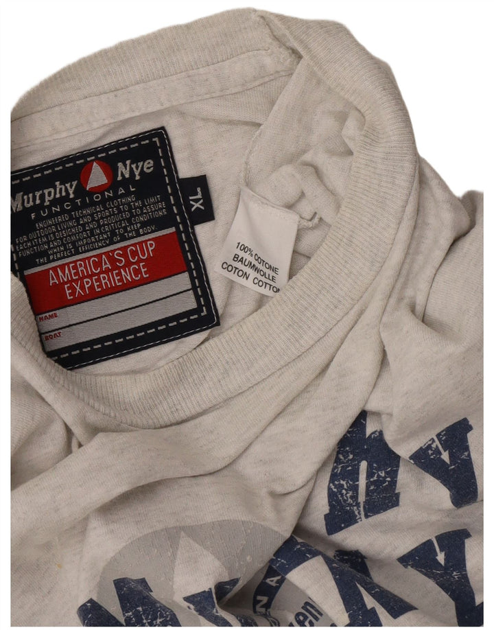 Maglietta grafica da uomo Murphy & Nye Top XL in cotone grigio