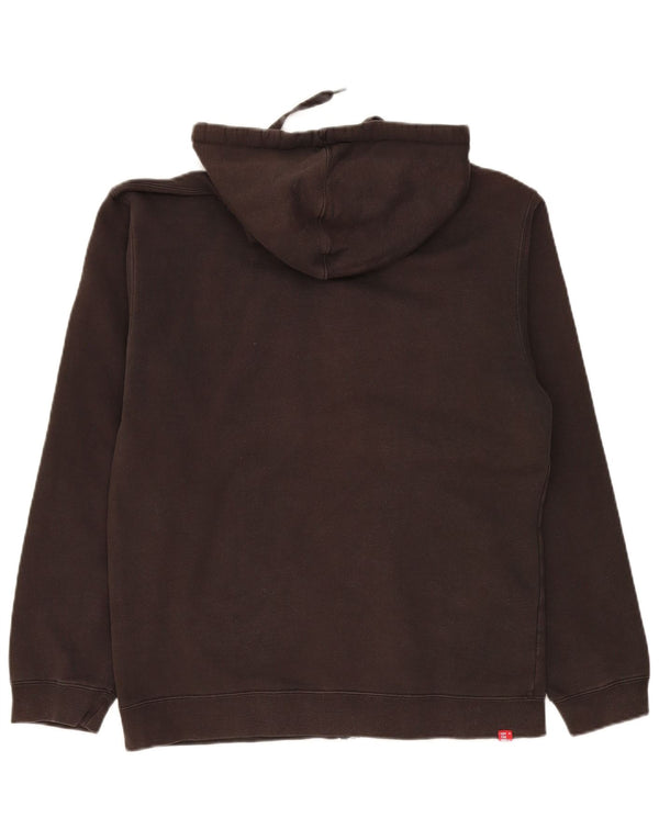 Felpa con cappuccio e zip grafica da uomo di Vans, grande, in cotone color block grigio