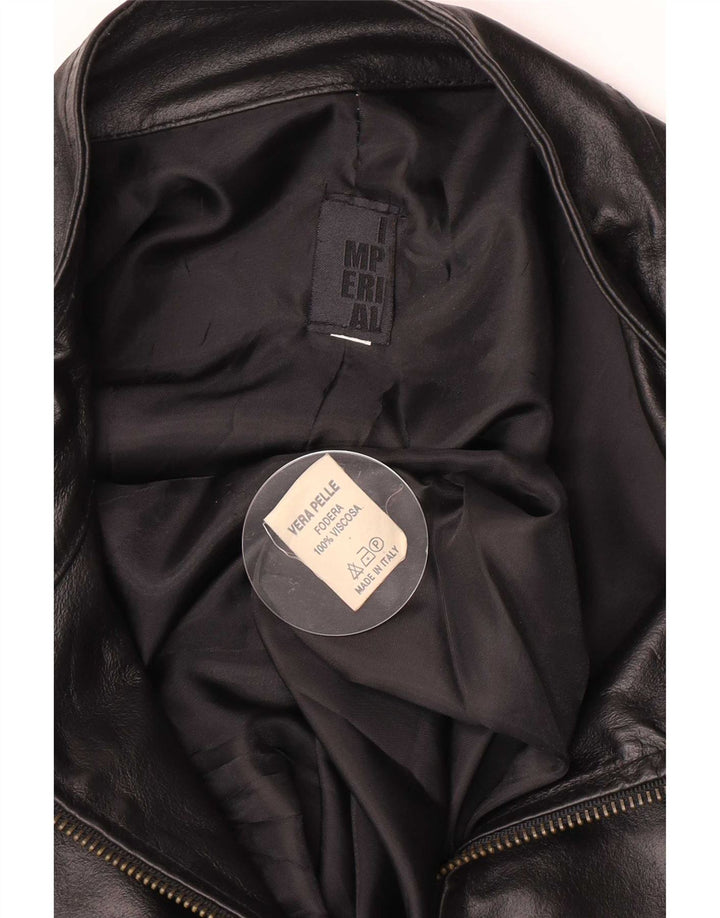 Giubbotto bomber in pelle da uomo Imperial UK 40 Large Nero
