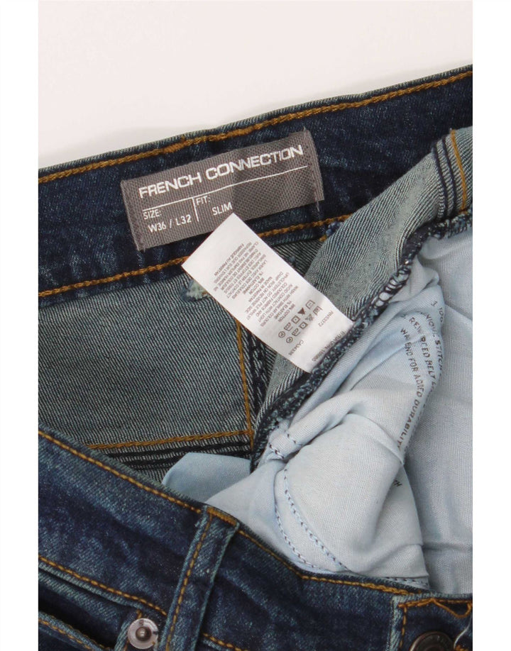Jeans slim da uomo French Connection W36 L32 cotone blu navy