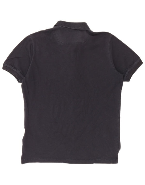 Polo da uomo Diesel media in cotone blu navy