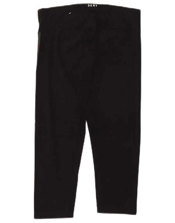Leggings Capri grafici da donna Dkny UK 12 cotone color block medio nero
