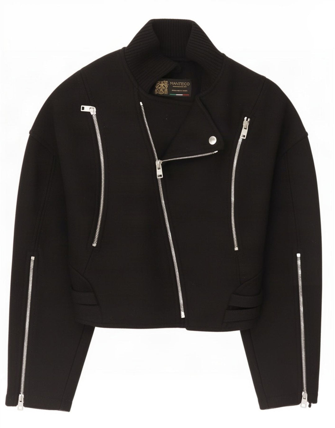Giacca da motociclista da donna Zara UK 6 XS in lana nera