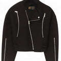 Giacca da motociclista da donna Zara UK 6 XS in lana nera
