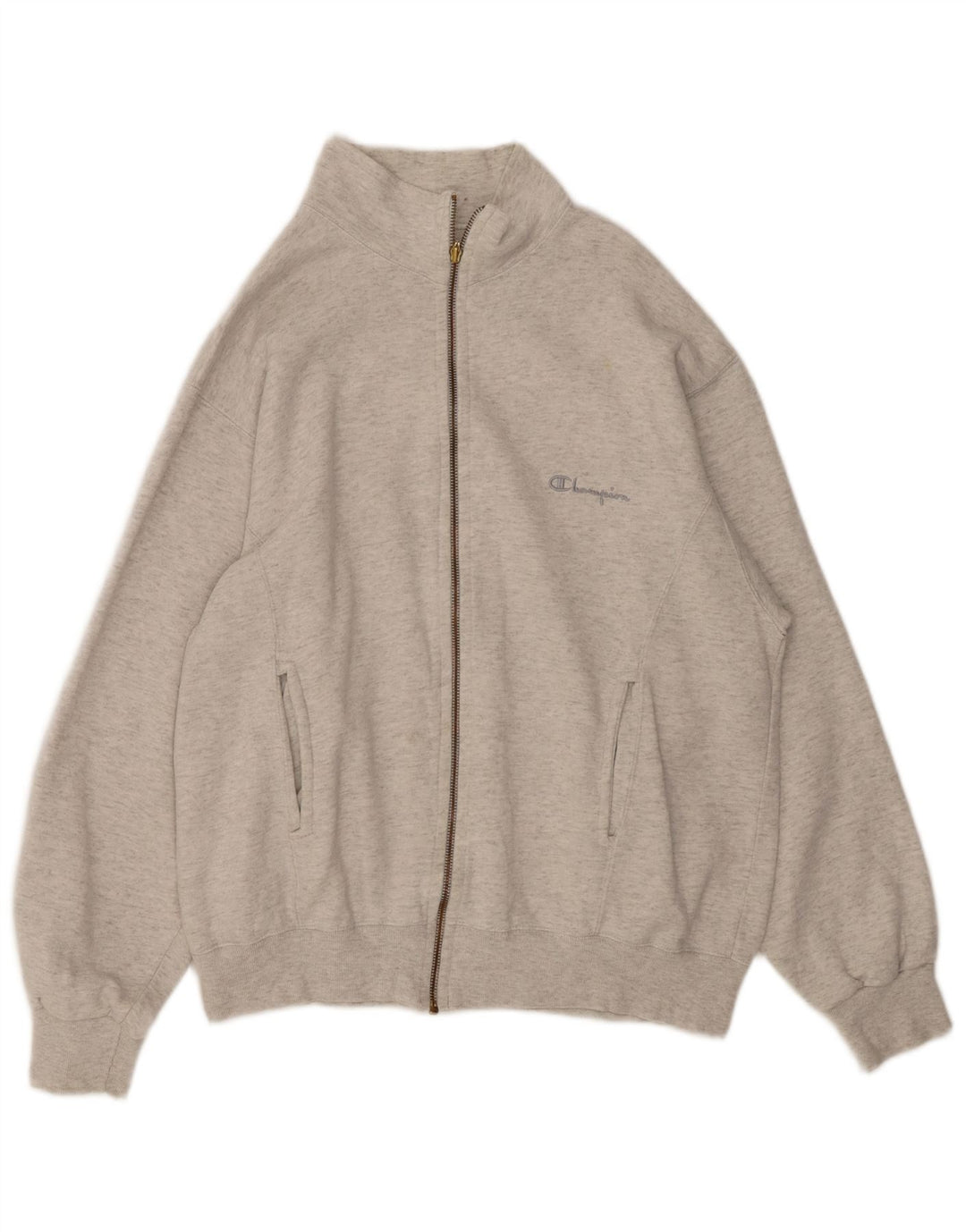 Giacca da tuta da uomo CHAMPION in cotone grigio medio