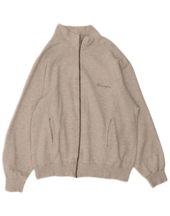 Giacca da tuta da uomo CHAMPION in cotone grigio medio