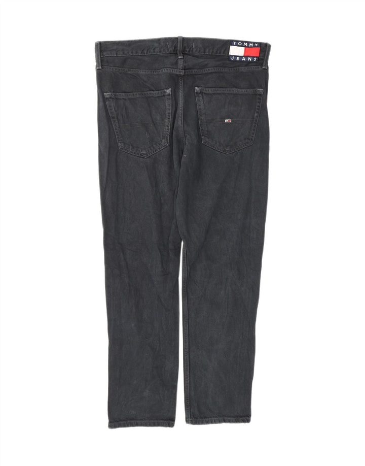 Jeans affusolati regolari da uomo Tommy Hilfiger W32 L30 cotone nero