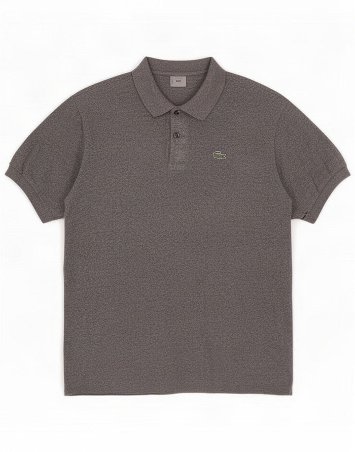 Polo da uomo Lacoste taglia 5 grande in cotone grigio