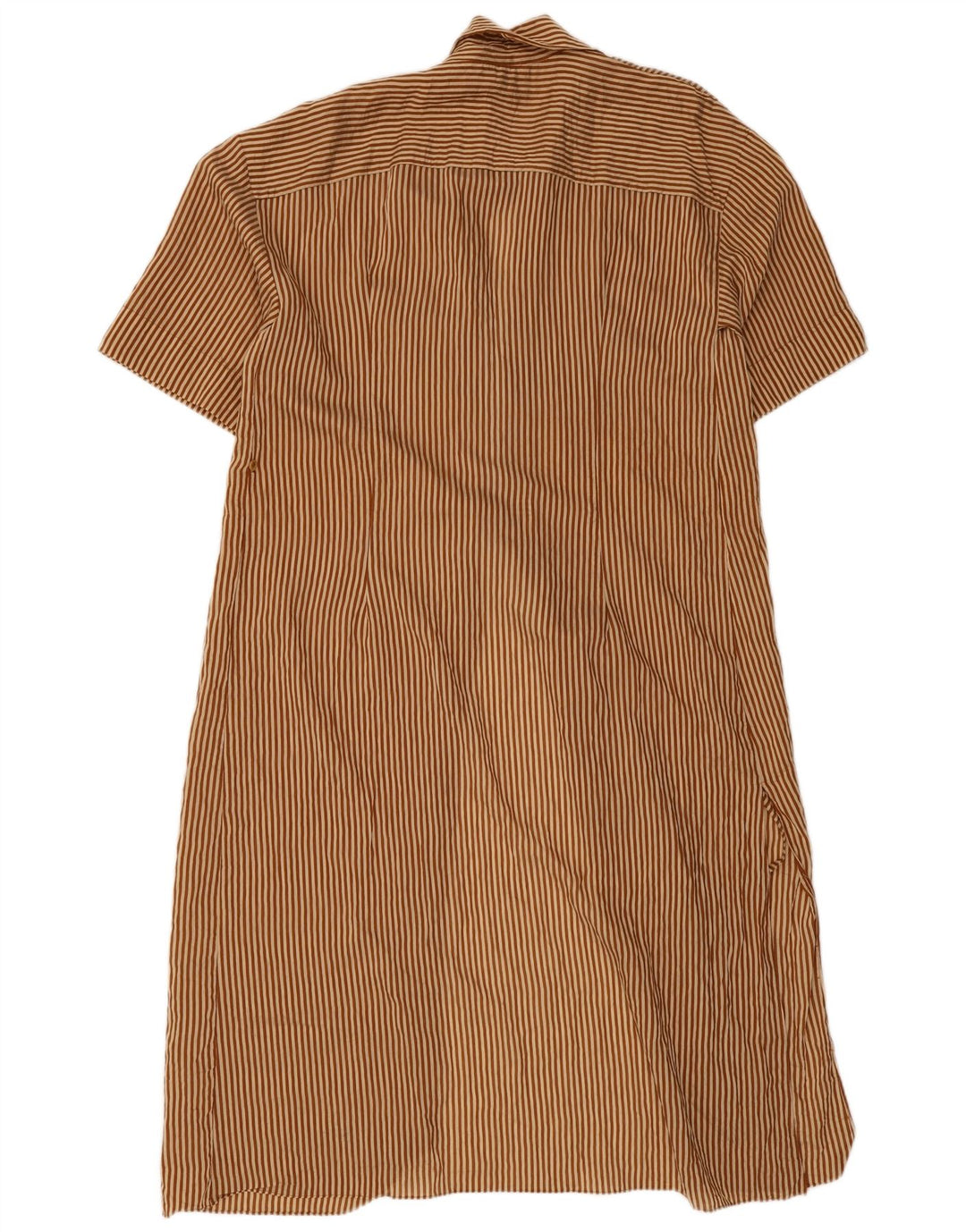 Abito a vestaglia oversize da donna Zara UK 10 piccolo gessato marrone