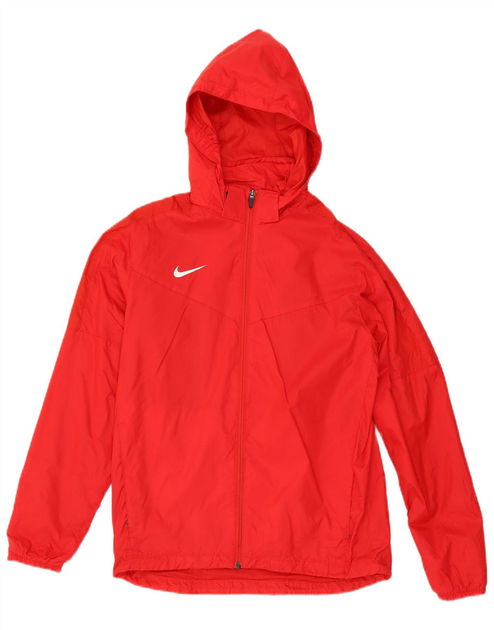 Giacca antipioggia con cappuccio Nike da ragazzo 12-13 anni Large in nylon rosso