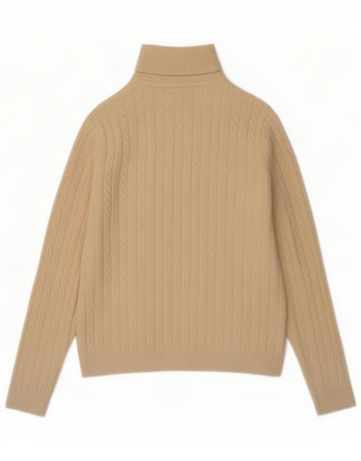 Sun68 maglione da donna con collo alto e maglione UK 14 medio lana bianco sporco