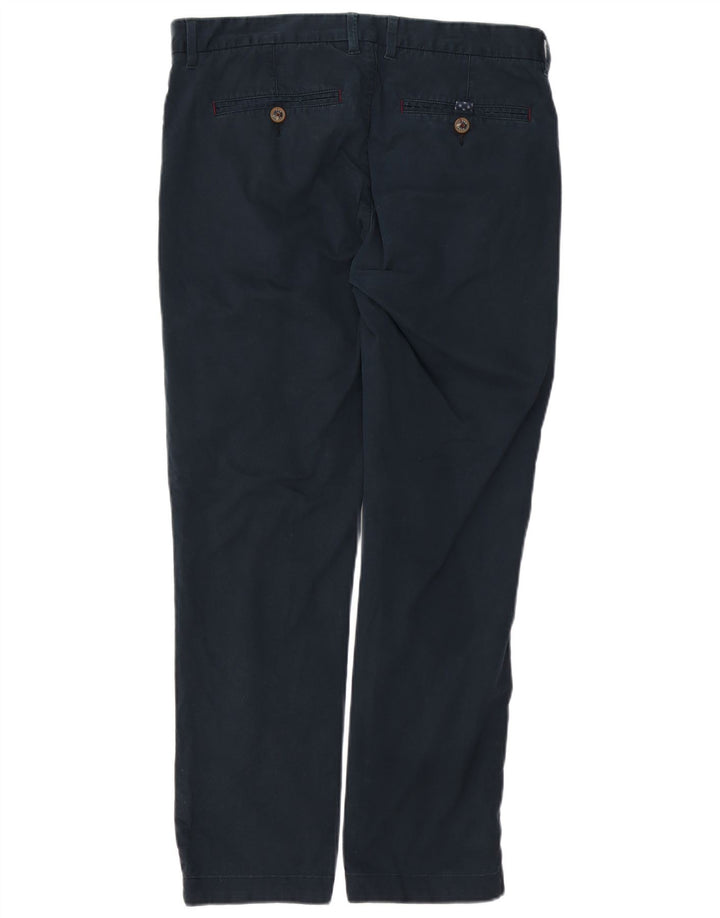 Pantaloni da abito dritti da uomo TED BAKER W34 L30 in cotone blu navy