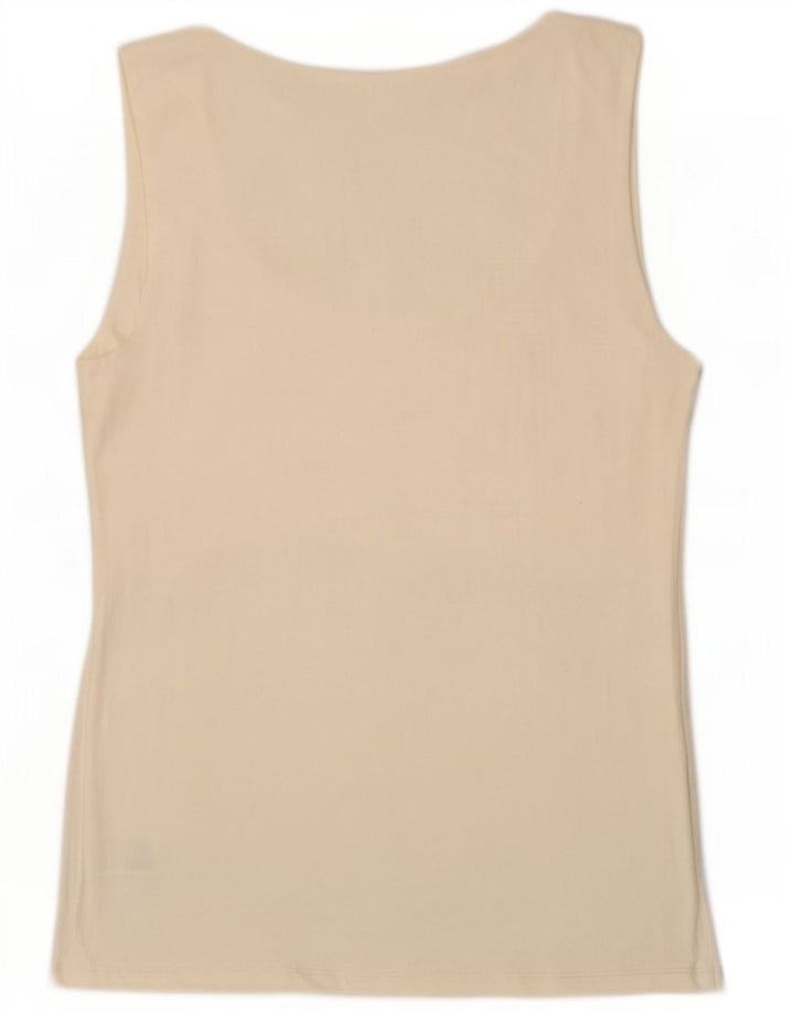 Canotta da donna Zara UK 14 grande in poliammide bianco sporco