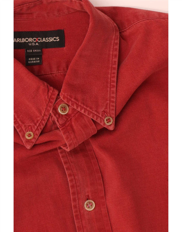 Camicia da uomo Marlboro Classics piccola rossa in cotone