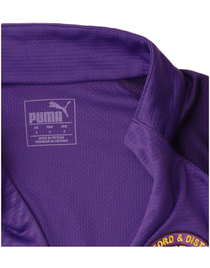 PUMA Maglia da ginnastica da uomo con grafica con zip e collo, piccola viola geometrica